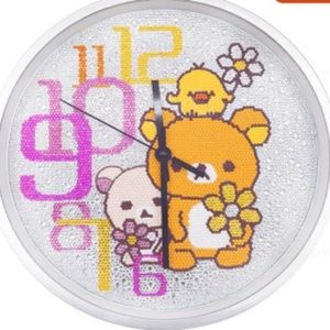 Rilakkuma Crystal Diamond Painting Wall Clock